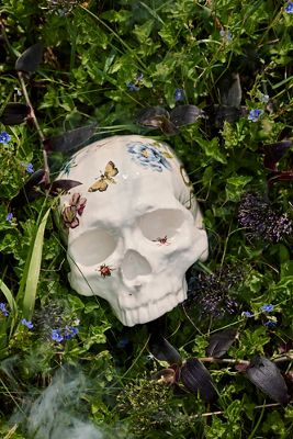 Floral Ceramic Skull