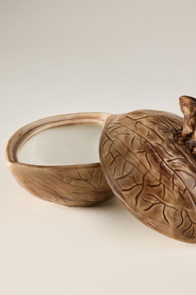 Squirrel Ceramic Lidded Nut Bowl #1