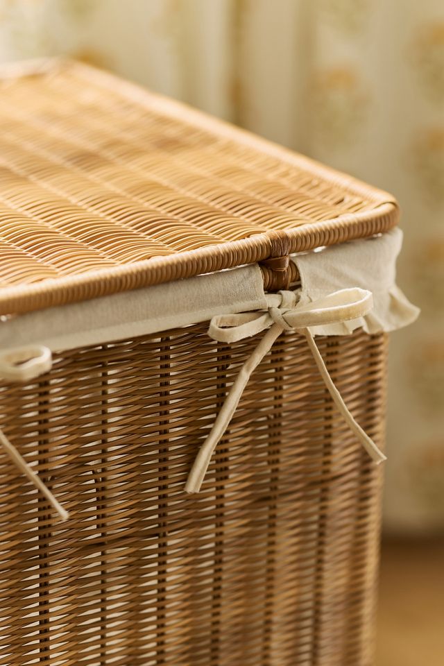 Calista Skirted Faux Rattan Hamper #1