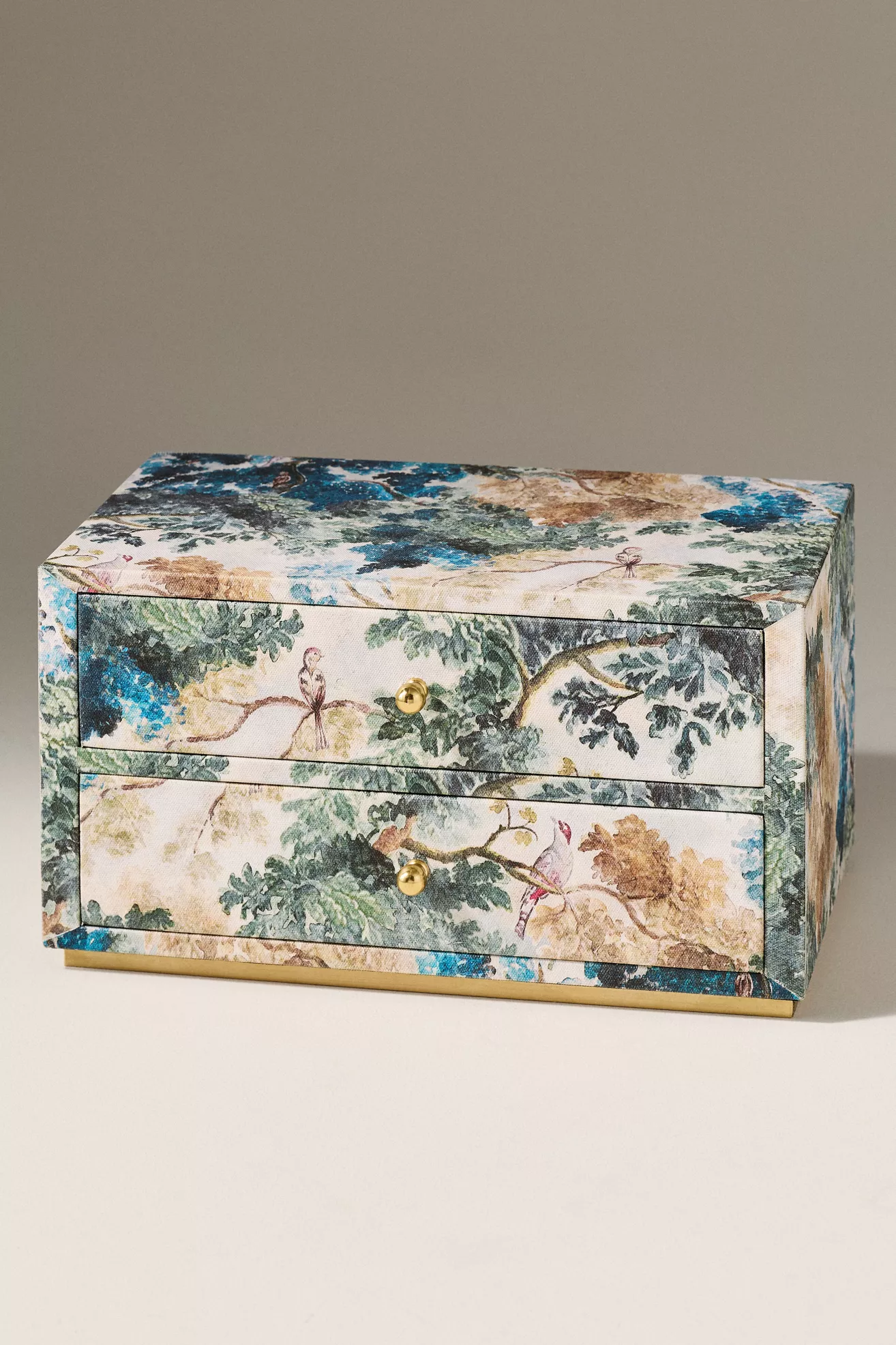 Hale Dual-Drawer Canvas Jewelry Box - thumbnail 4