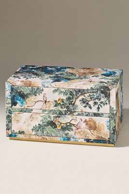 Hale Dual-Drawer Canvas Jewelry Box