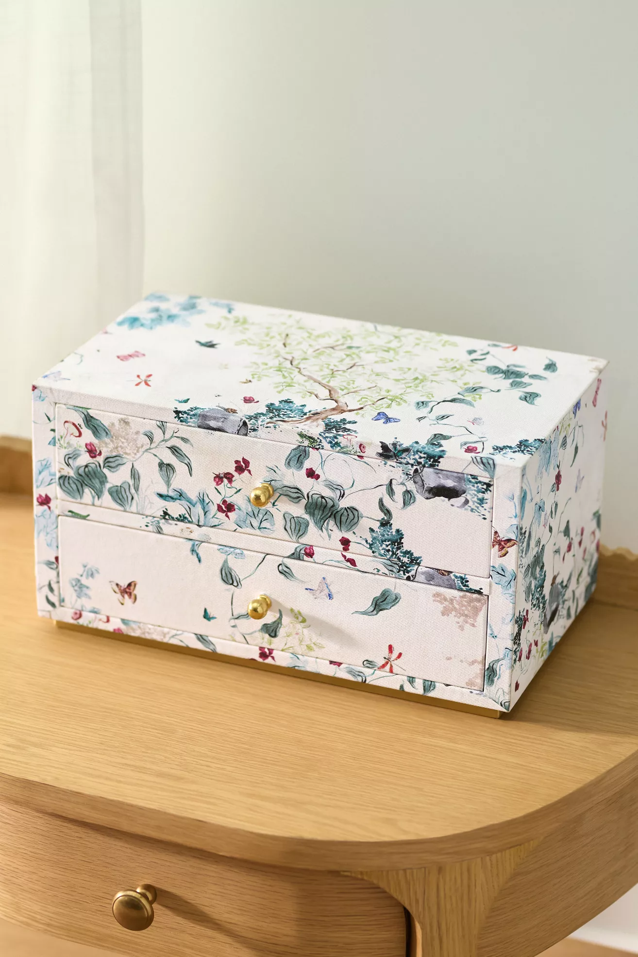 Hale Dual-Drawer Canvas Jewelry Box - thumbnail 3