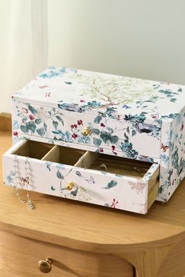 Hale Dual-Drawer Canvas Jewelry Box