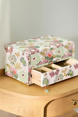 Hale Dual-Drawer Canvas Jewelry Box