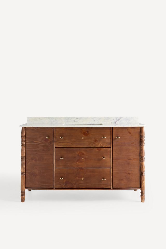 Spindle Single-Wide Bathroom Vanity #1