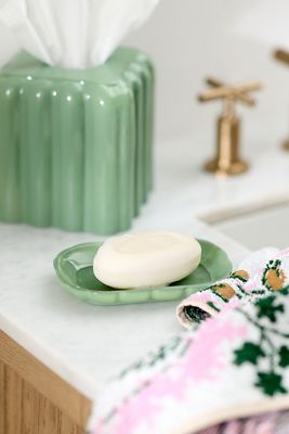 Eloise Scallop Glass Soap Dish