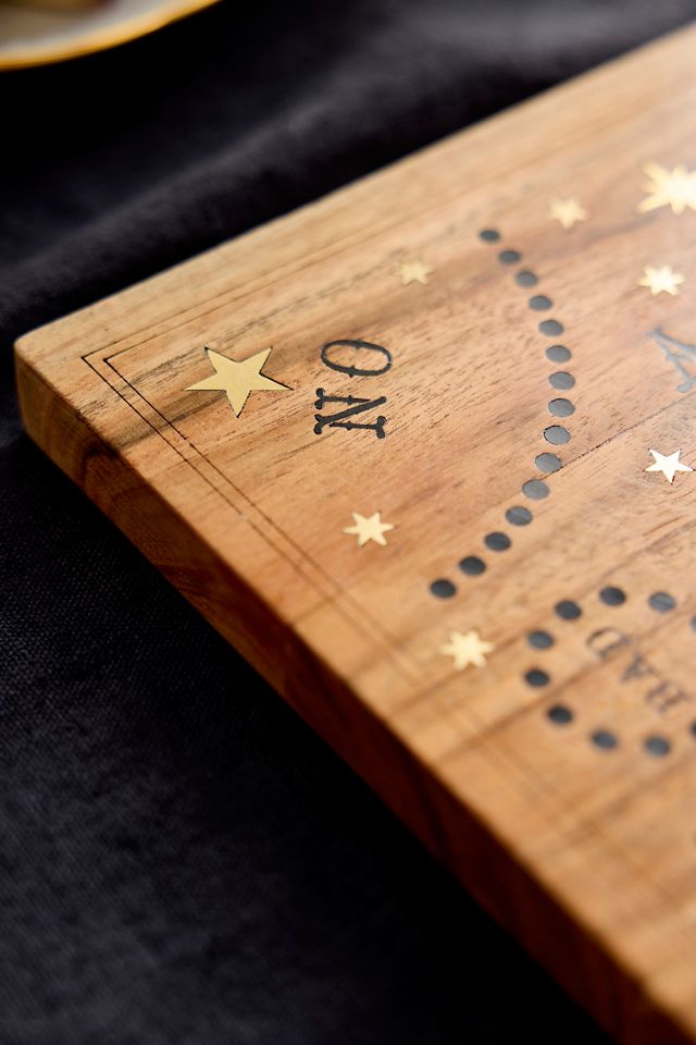 Espirito Brass Inlay Wooden Cheese Board #1