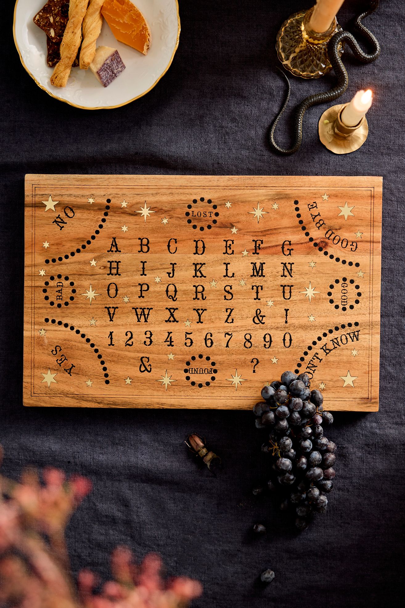 Espirito Brass Inlay Wooden Cheese Board - Multi, One Size