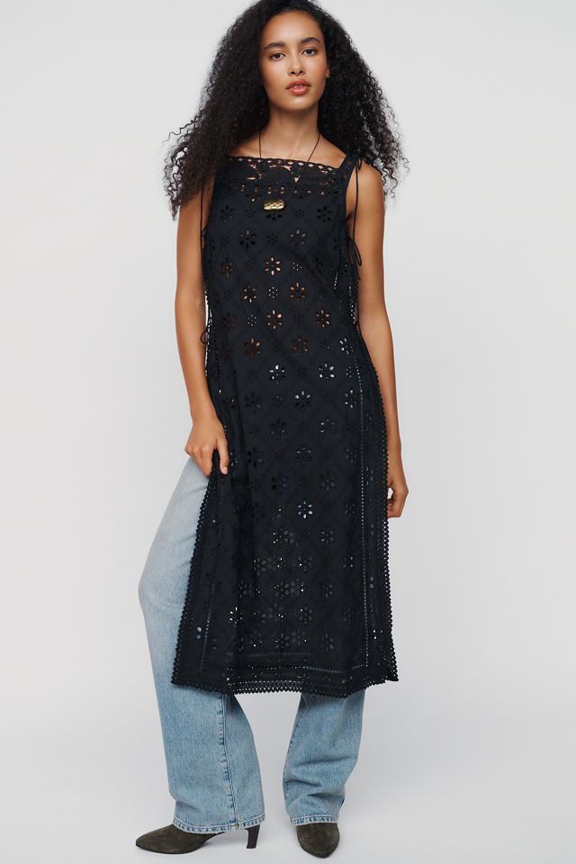 Love Wednesday 100% Cotton Eyelet Flyaway Tunic #1