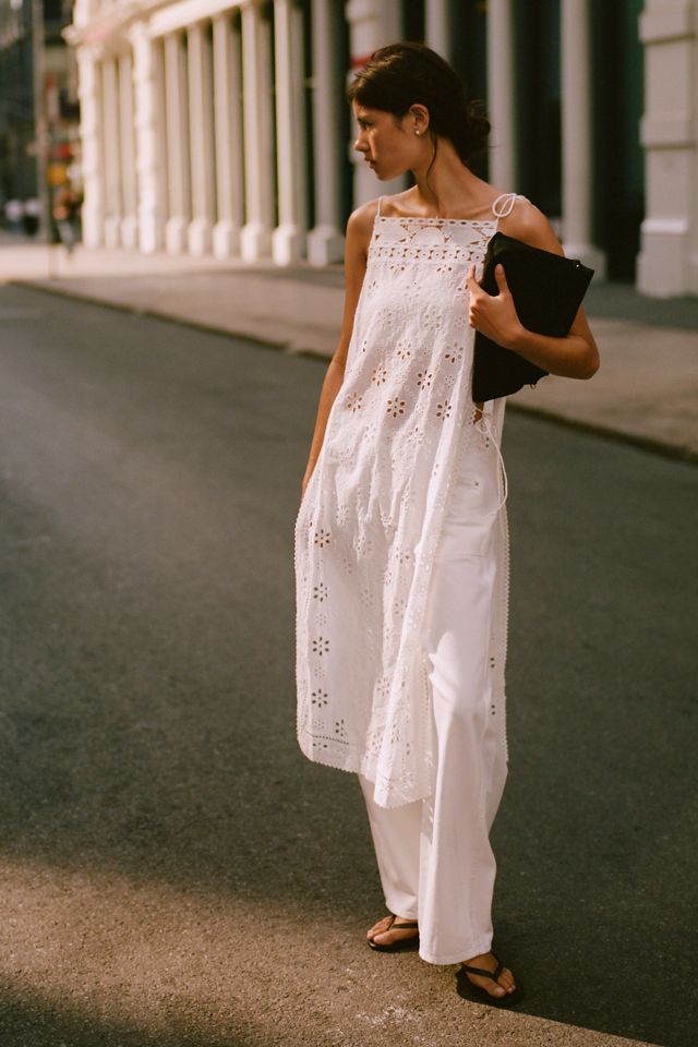 Love Wednesday Cotton Eyelet Flyaway Tunic | Anthropologie
