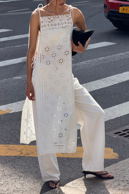 Love Wednesday Cotton Eyelet Flyaway Tunic | Anthropologie