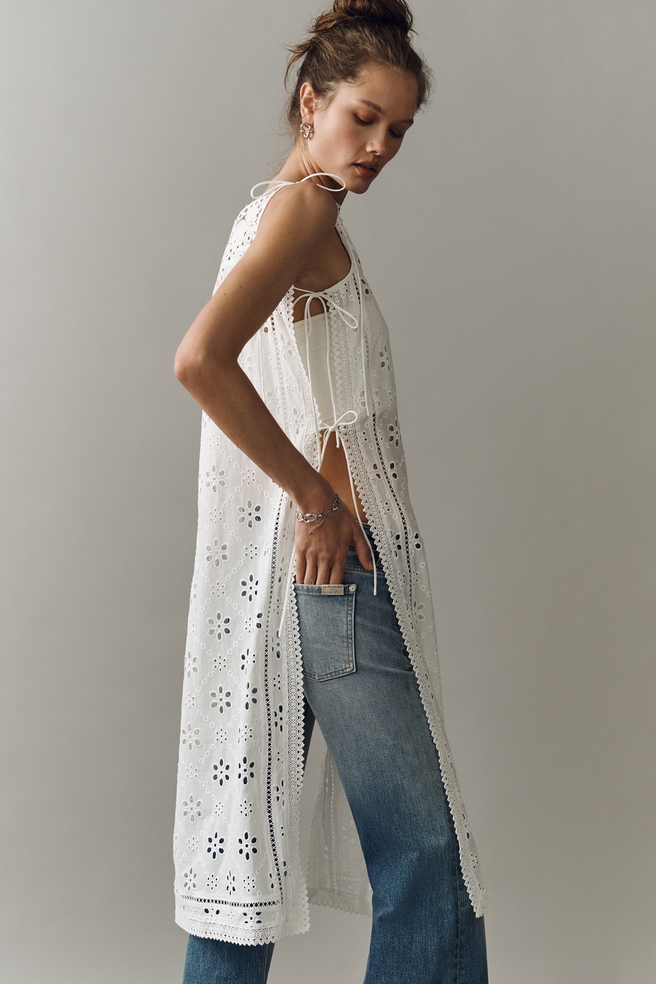 Love Wednesday Cotton Eyelet Flyaway Tunic