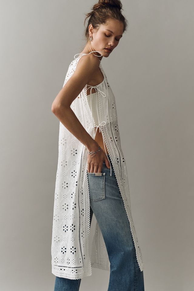 Love Wednesday Cotton Eyelet Flyaway Tunic | Anthropologie