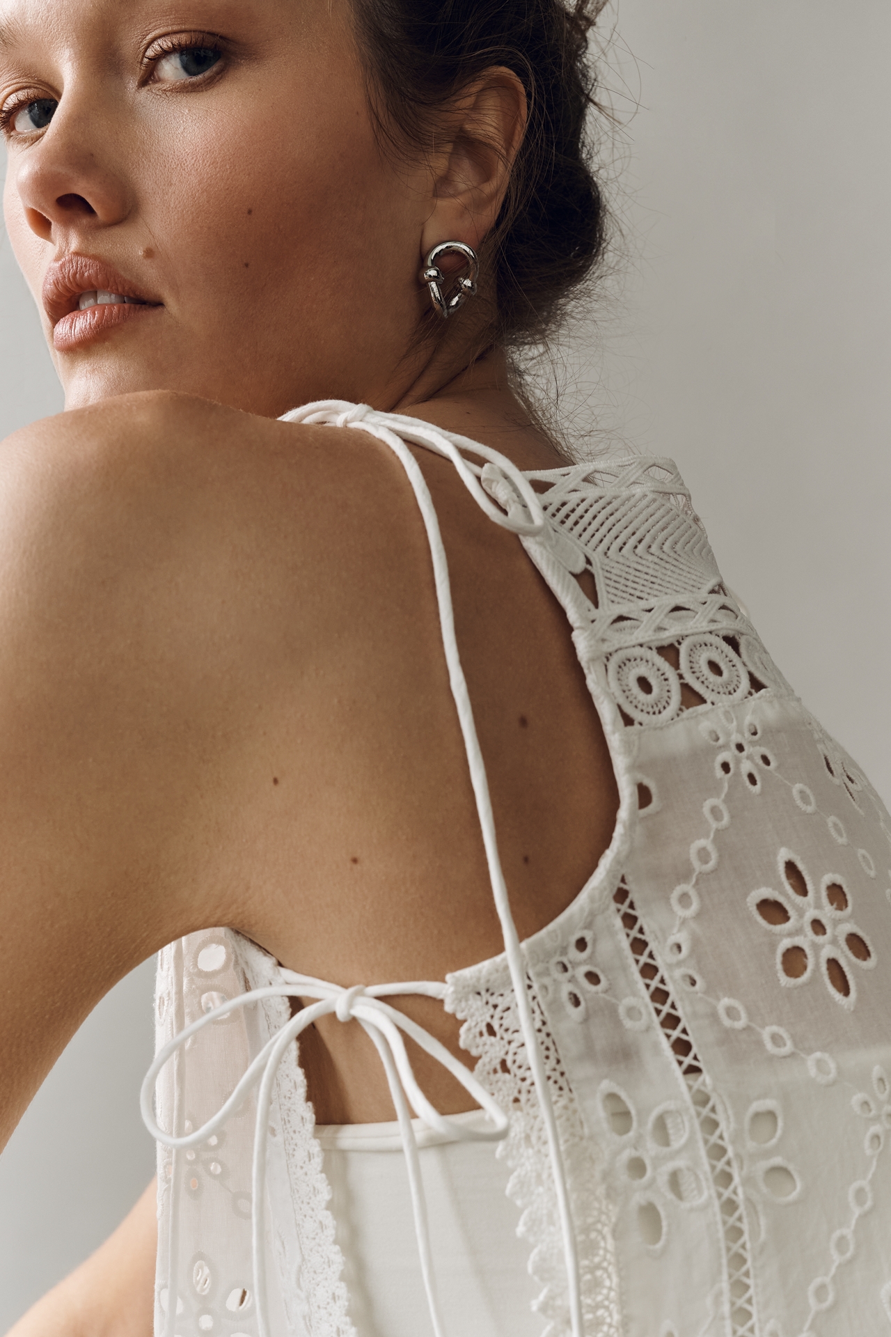 Love Wednesday Cotton Eyelet Flyaway Tunic