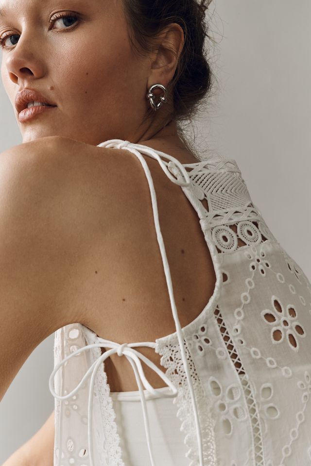 Love Wednesday Cotton Eyelet Flyaway Tunic | Anthropologie