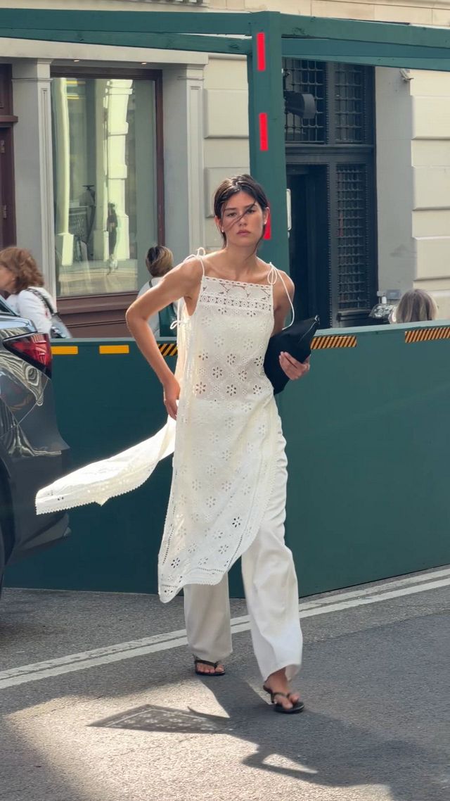 Love Wednesday Cotton Eyelet Flyaway Tunic | Anthropologie