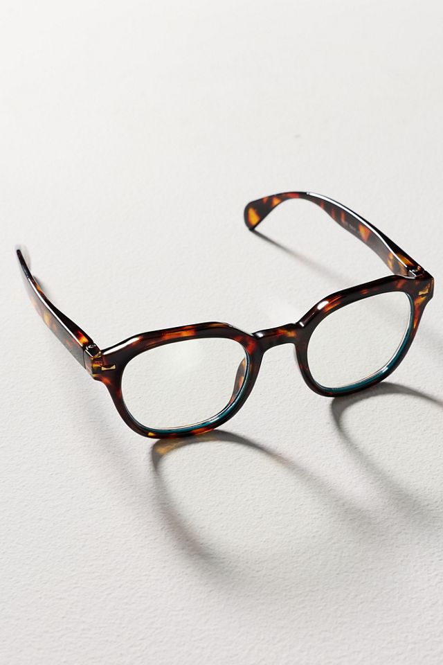 Peepers Neon Geo Oval Readers | Anthropologie