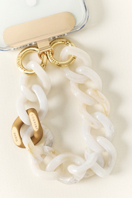 LOUVINI PARIS スマートフォンチェーンWHITE PEARLS Louvini Paris Petit Zoe Resin Phone Chain | Anthropologie