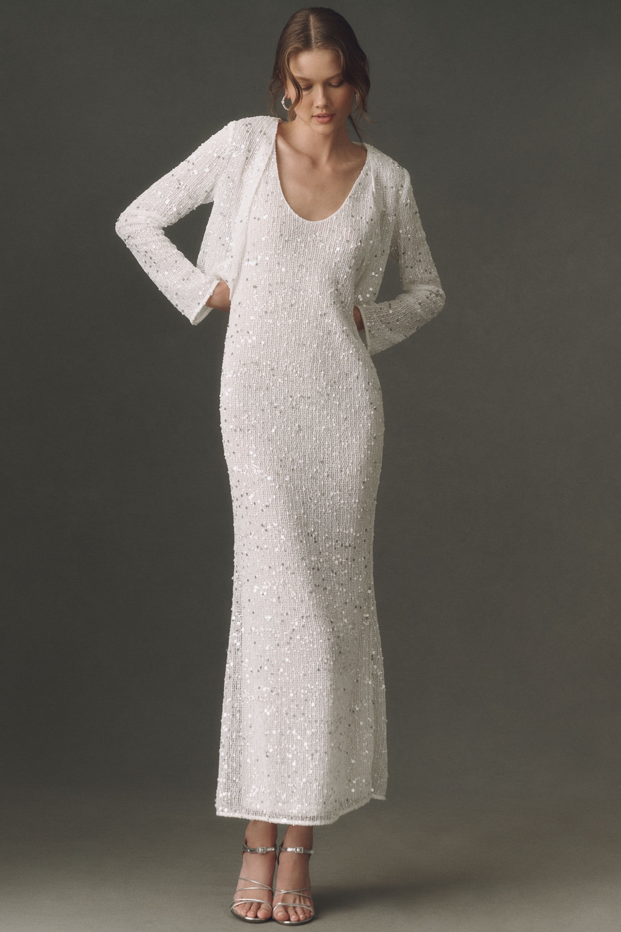 Mare Sequined Shrug and Maxi Dress Set