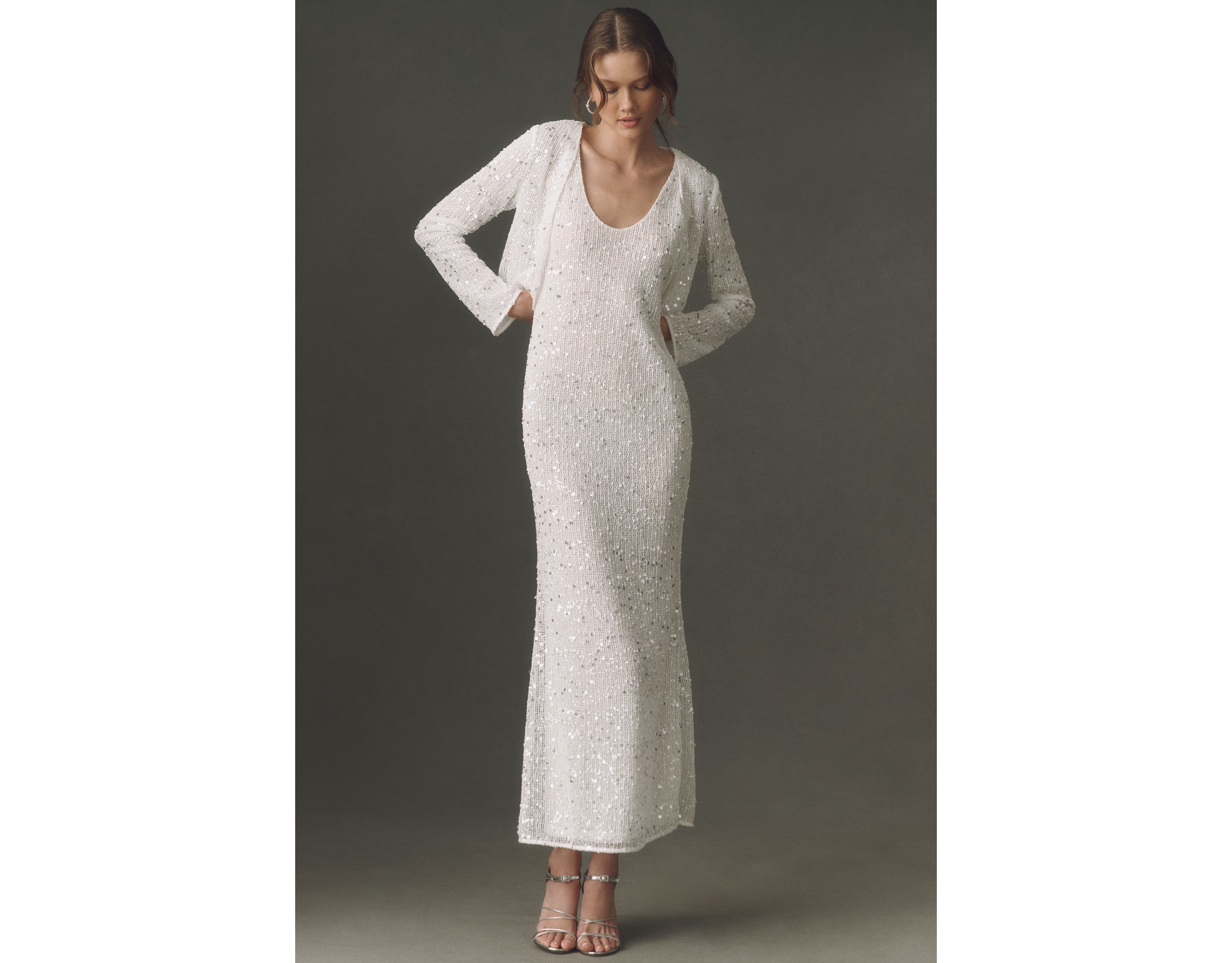 Mare Sequined Shrug and Maxi Dress Set
