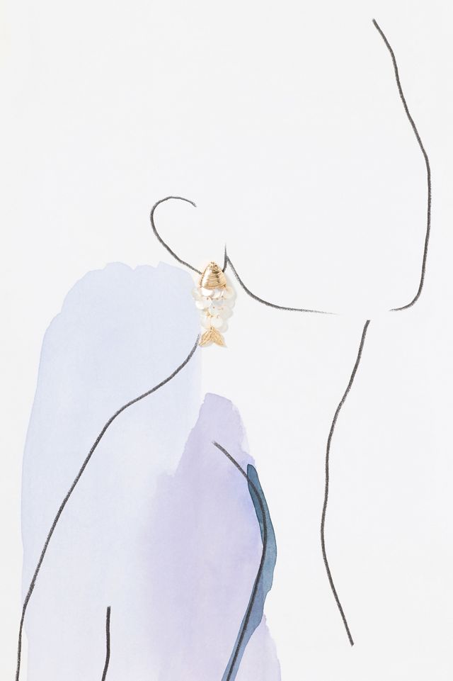 BaubleBar Ripple Effect Fish Drop Earrings #2