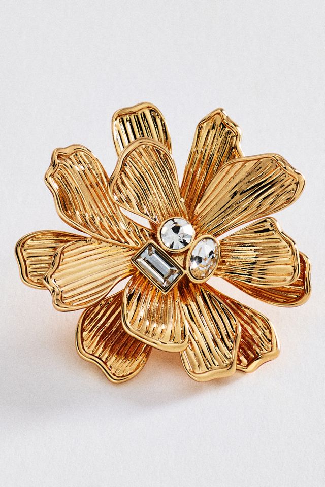 BaubleBar Zahra Gold Flower Earrings #1