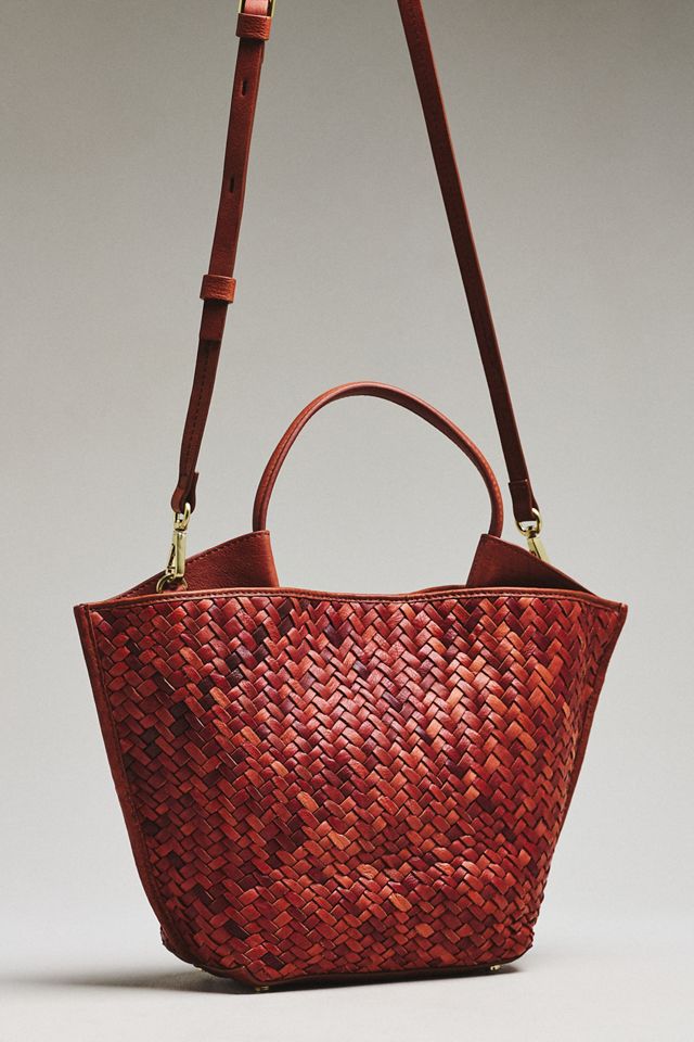 Ecotorie Austin Large Woven Leather Top Handle Bag #1