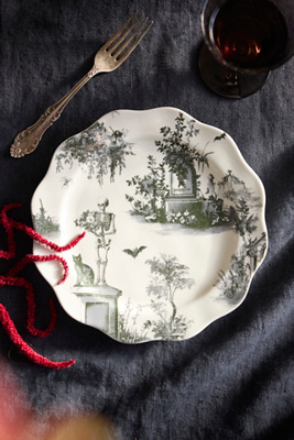 Terrain Halloween Toile Stoneware Side Plate