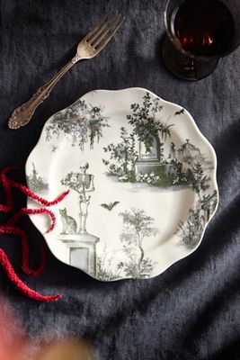 Halloween Toile Stoneware Side Plate