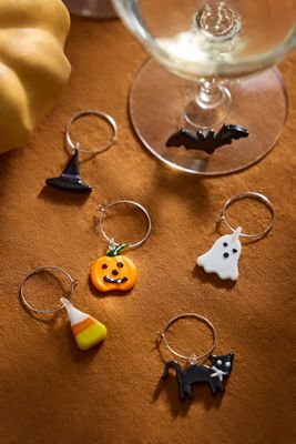 Halloween Icon Wine Charms, Set of 6
