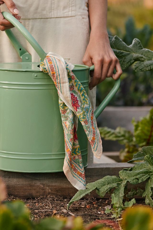 Embroidered Floral Lattice Cotton Bandana #2
