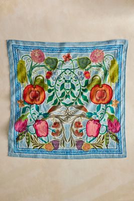 Embroidered Veggies Cotton Bandana
