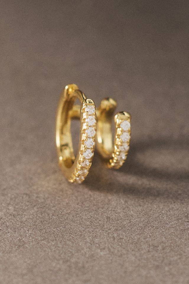 Shashi Katerina Double Huggie Hoop Earrings #1