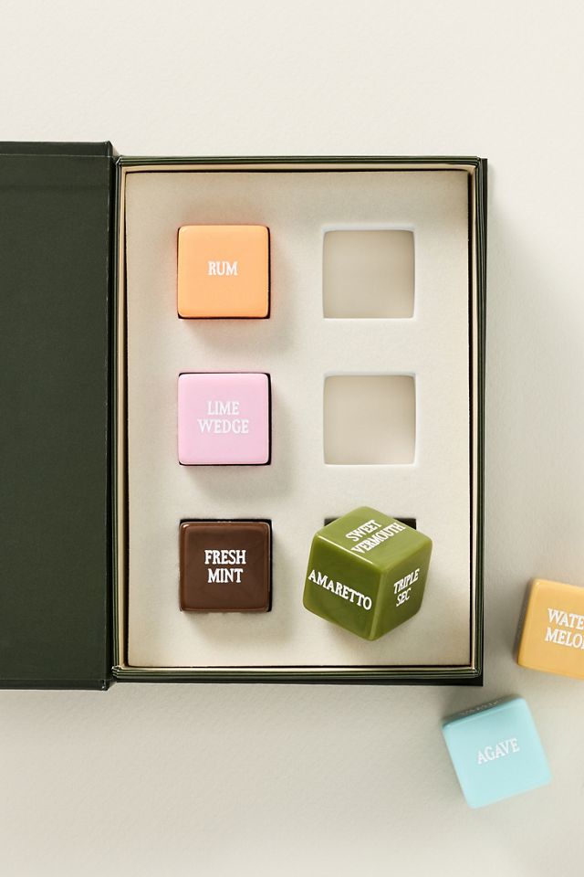 Anthropologie Cocktail Dice Game, Set of 6 #1