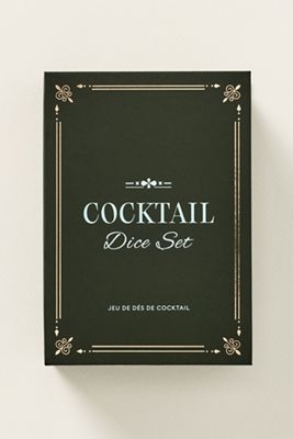 Anthropologie Cocktail Dice Game, Set of 6