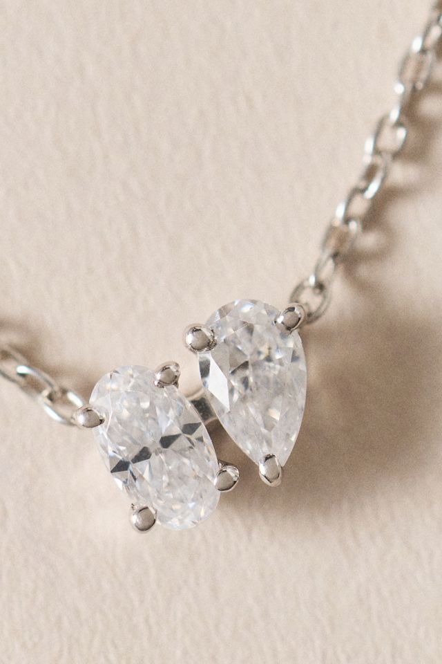 Toi et Moi Lab Diamond Pendant Necklace #1