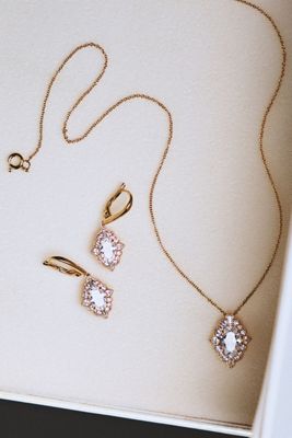 Antique-Inspired Lab Diamond Pendant Necklace