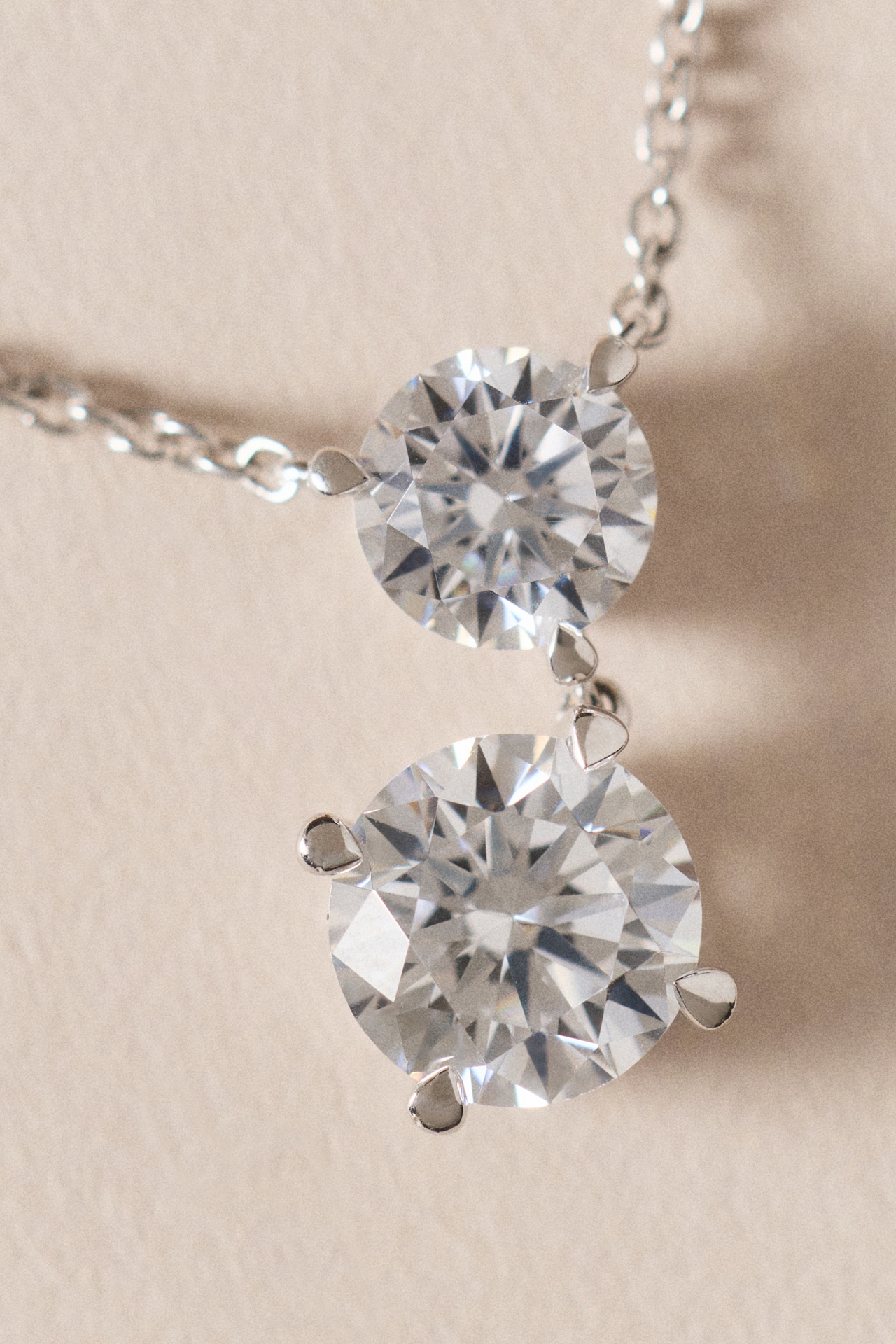 Double Diamond Necklace