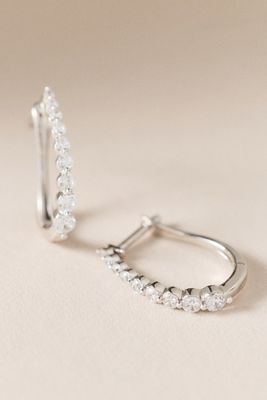 Pavé Lab Diamond Hoop Earrings