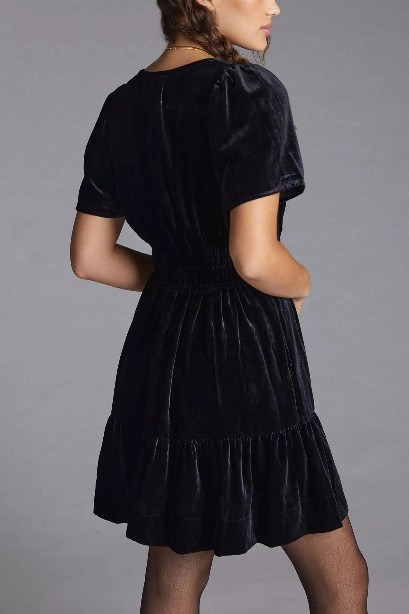 Somerset Velvet Mini Dress - thumbnail 2