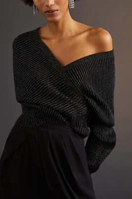 Shimmer Surplice Pullover