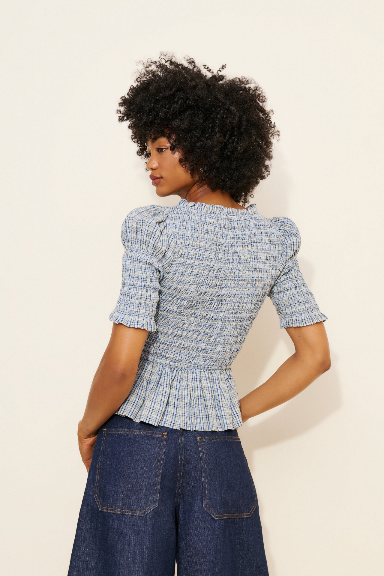 Damson Madder Mansi Shirred Blouse