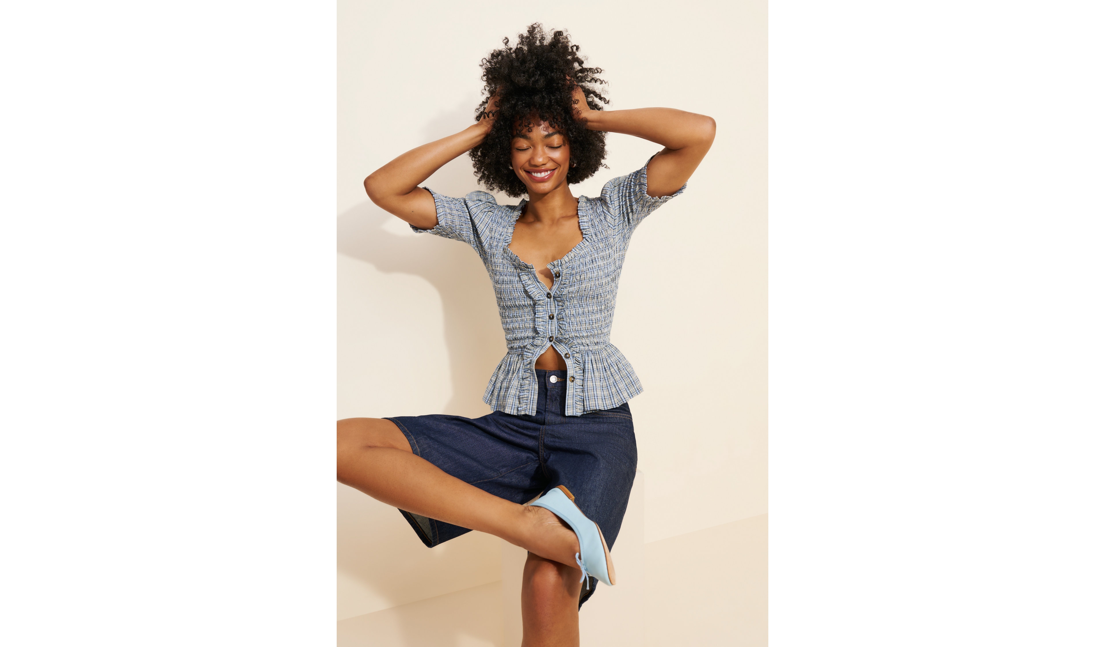 Damson Madder Mansi Shirred Blouse