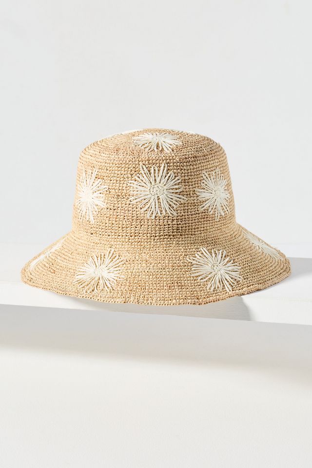 San Diego Hat Co. Floral Embroidered Bucket Hat #1