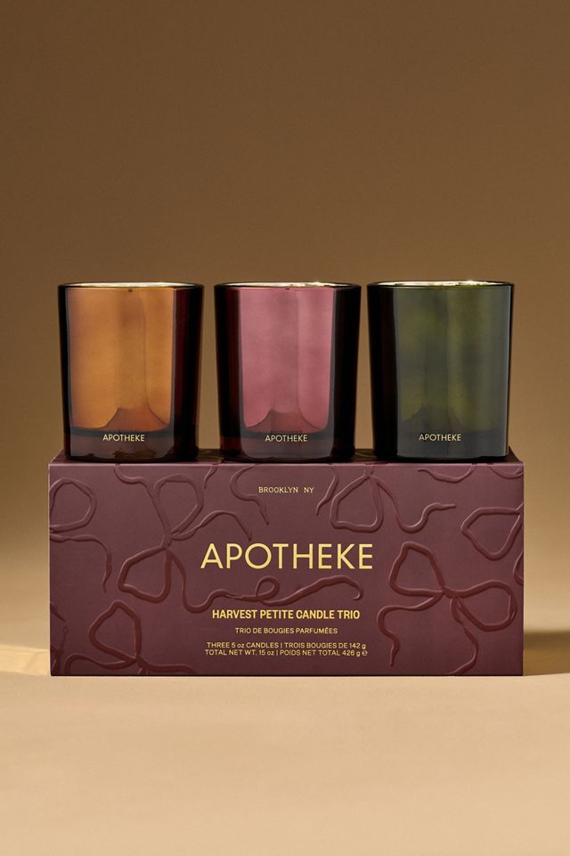 Apotheke Harvest Petite Trio Boxed Glass Candle Set #1