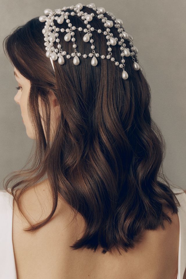Petit Moments Zoe Draping Pearl Headband #1