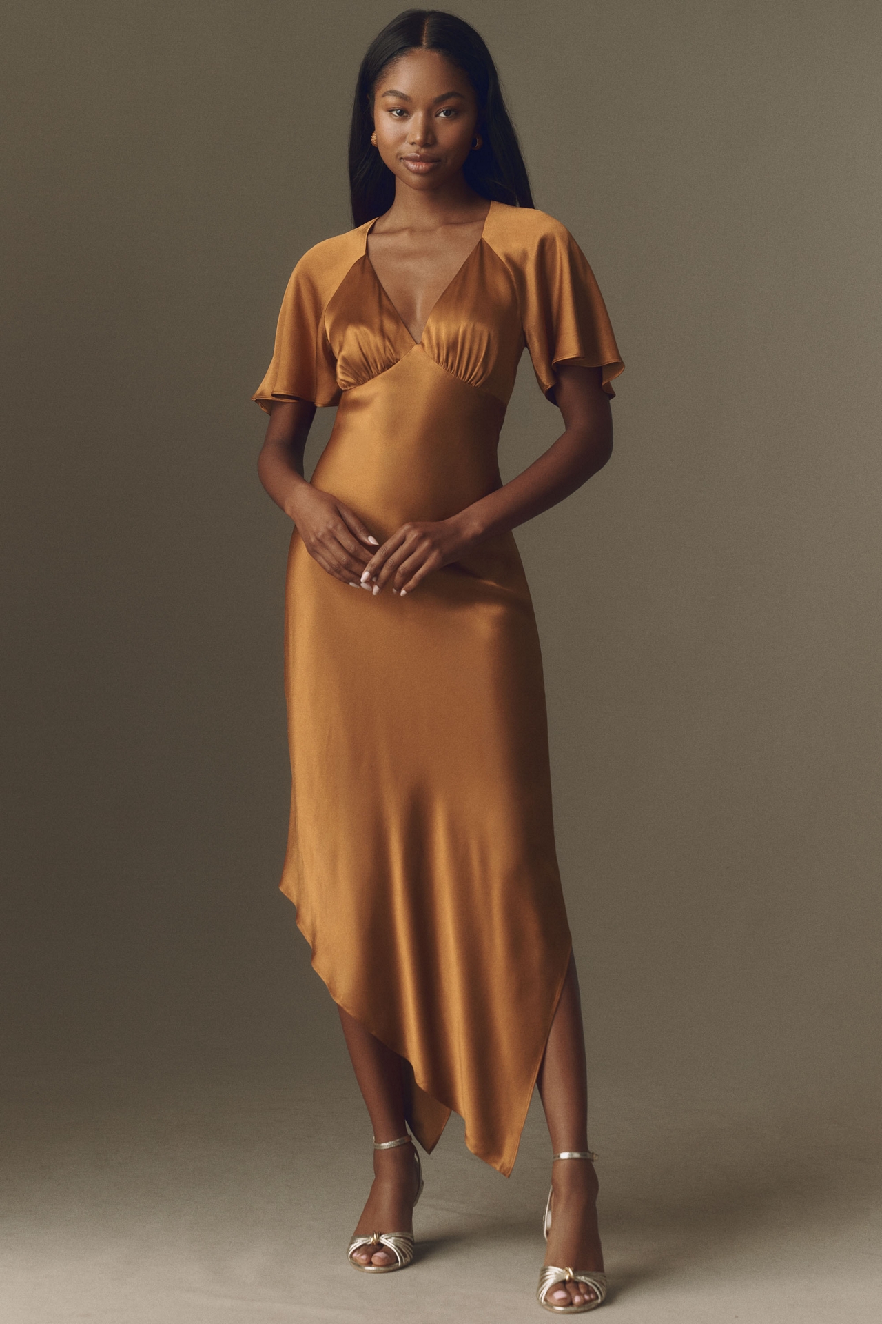 Mare Asymmetric Maxi Slip Dress