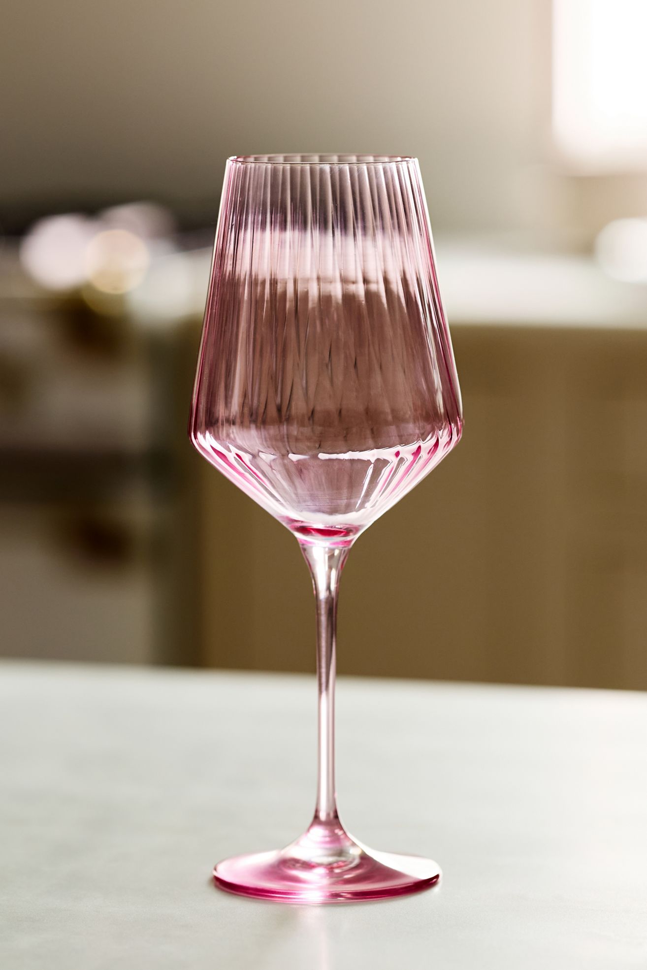Reflections Wine Glasses, Set of 4 - Pink, Set Of 4