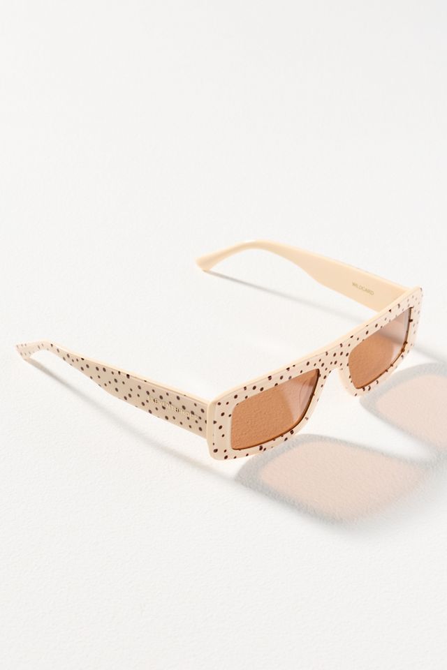 Eleventh Hour Slim Rectangle Patterned Sunglasses #1