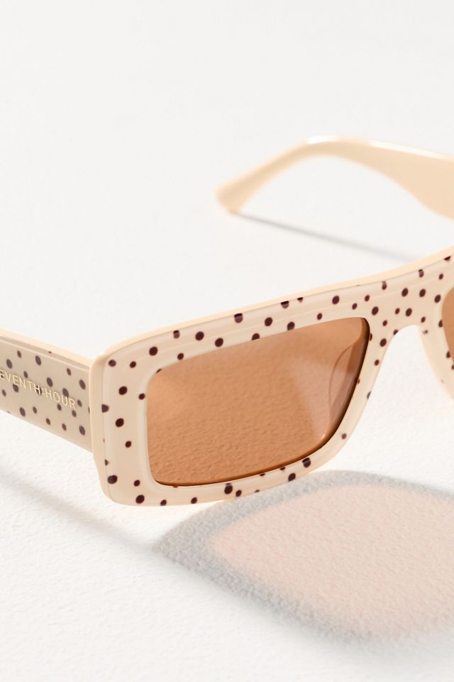 Eleventh Hour Slim Rectangle Patterned Sunglasses #2